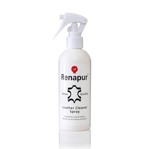 Renapur Leather Cleaner Spray bottle showing natural, ready-to-use leather cleaning formula.