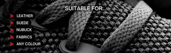 Sneaker Cleaner can be used on safely used on any colour of leather, suede, nubuck and fabrics.